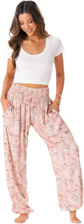 Lotus and Luna Women's Harem Pants High Waisted Boho Genie Yoga Pants