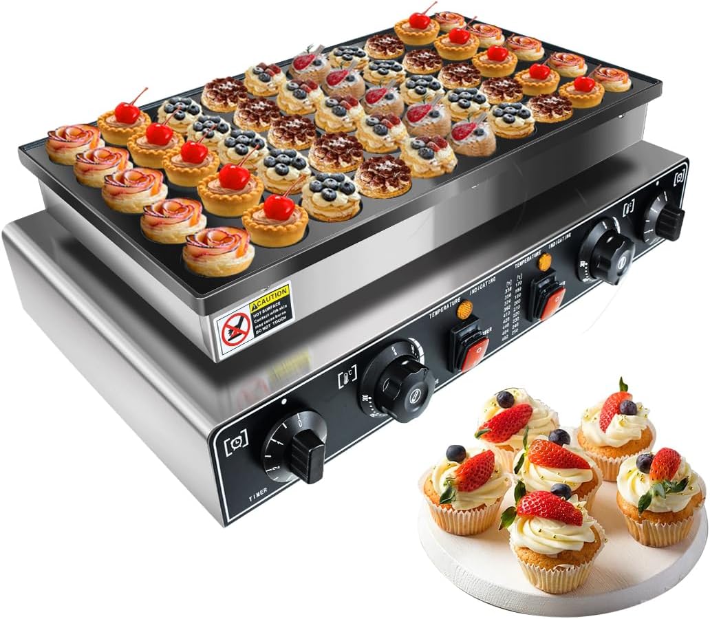 Mini Dutch Pancake Maker - Non-Stick, 50 PCS Mini Pancakes, 1700W
