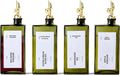 Olive Oil Dispenser Bottle Set 16.9oz - UV Shielded Glass for Kitchen