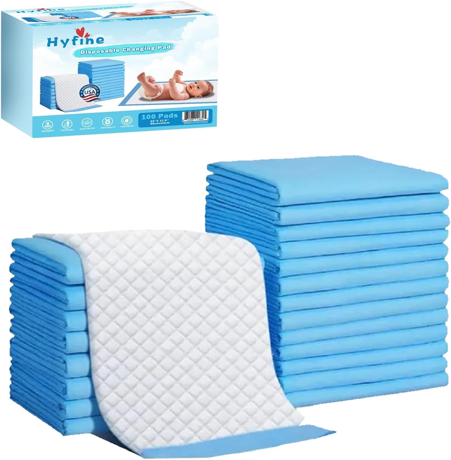200 Pack Disposable Changing Pads for Babies and Pets