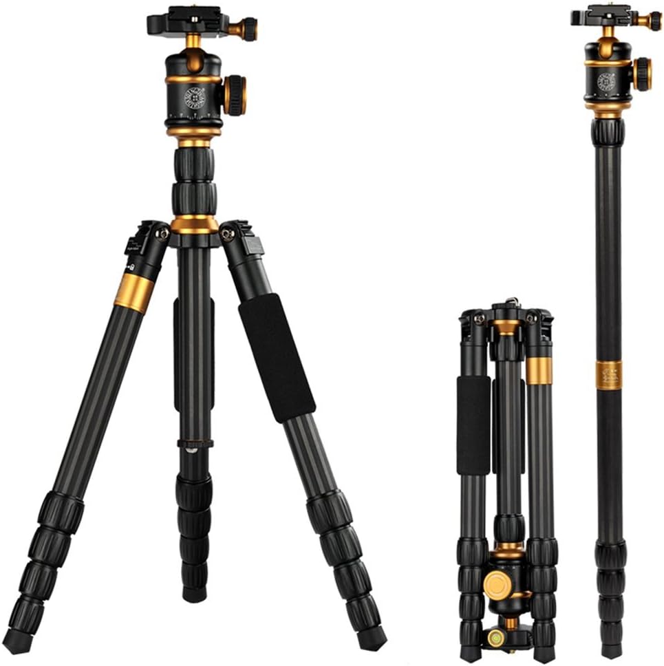 Q-888C Portable Travel Carbon Fiber Tripod for Photographers