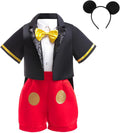 Halloween Mickey Cosplay Romper Overalls Shorts Costume for Boy - 4PC