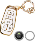 Ford Key Fob Cover Compatible with Explorer Edge Fusion MKZ MKC MKX 5