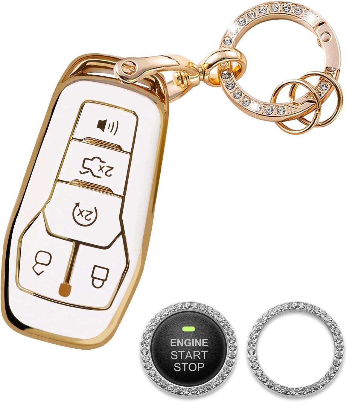 Protective Ford Key Fob Cover with Soft TPU Shell