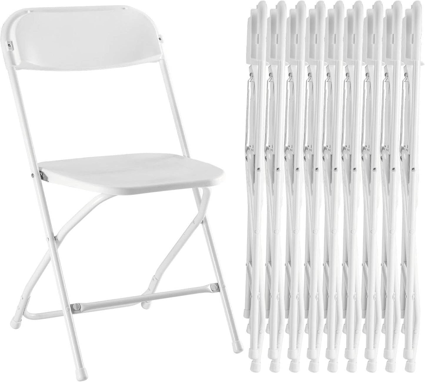 Folding Chair 10 Pack with 330-Pound Capacity for Events