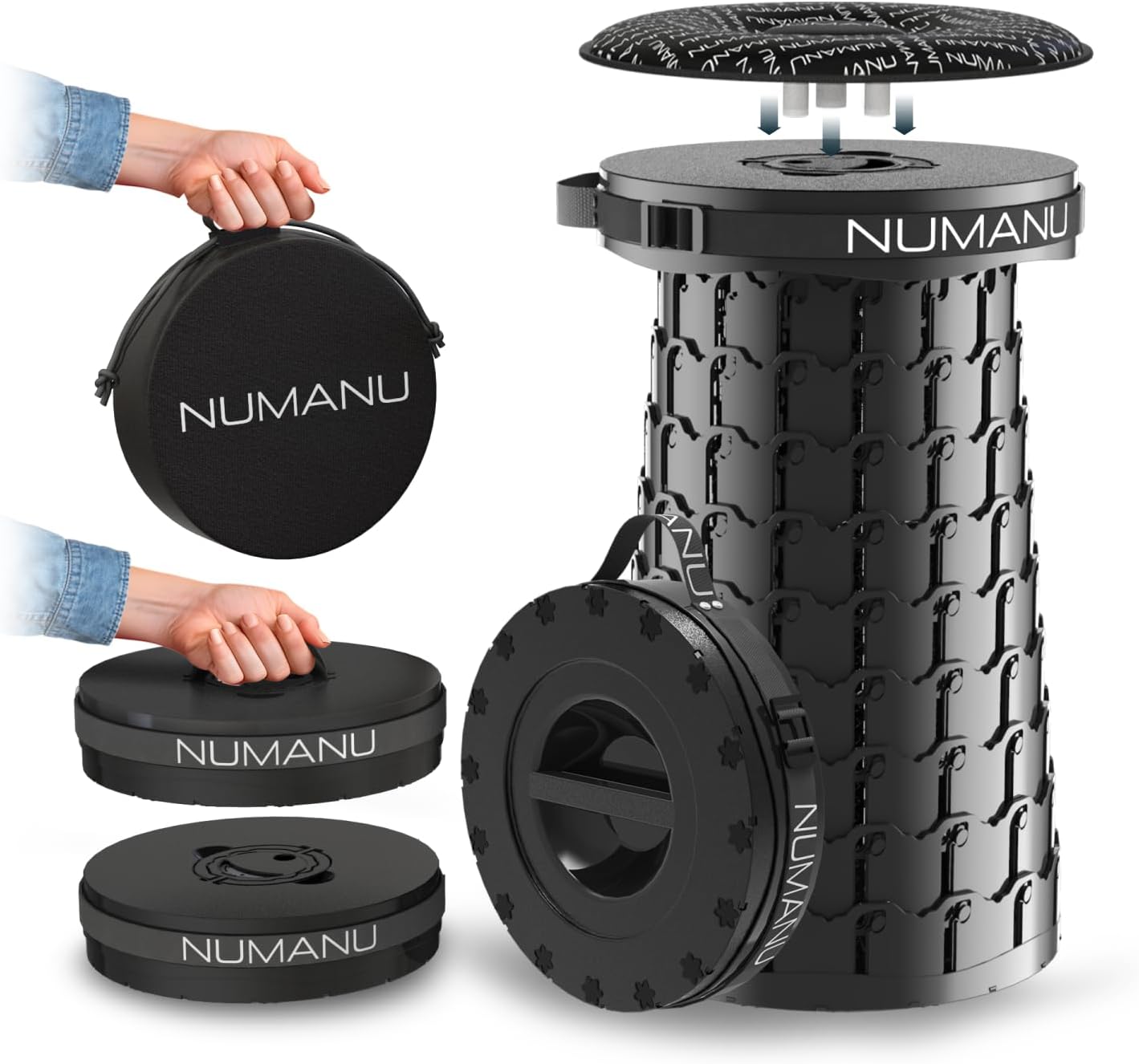Ultra-Strong Travel Stool + Cushion Set by NUMANU