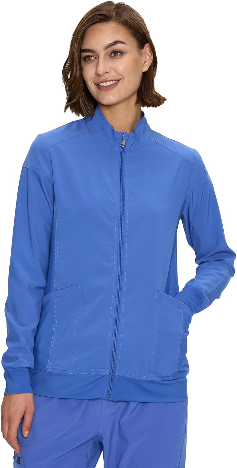Scrub Jackets for Women - Zip Front Medical Jacket for Nurses