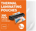Binditek 300 Pack 5 Mil Thermal Laminating Pouches - Clear Protection