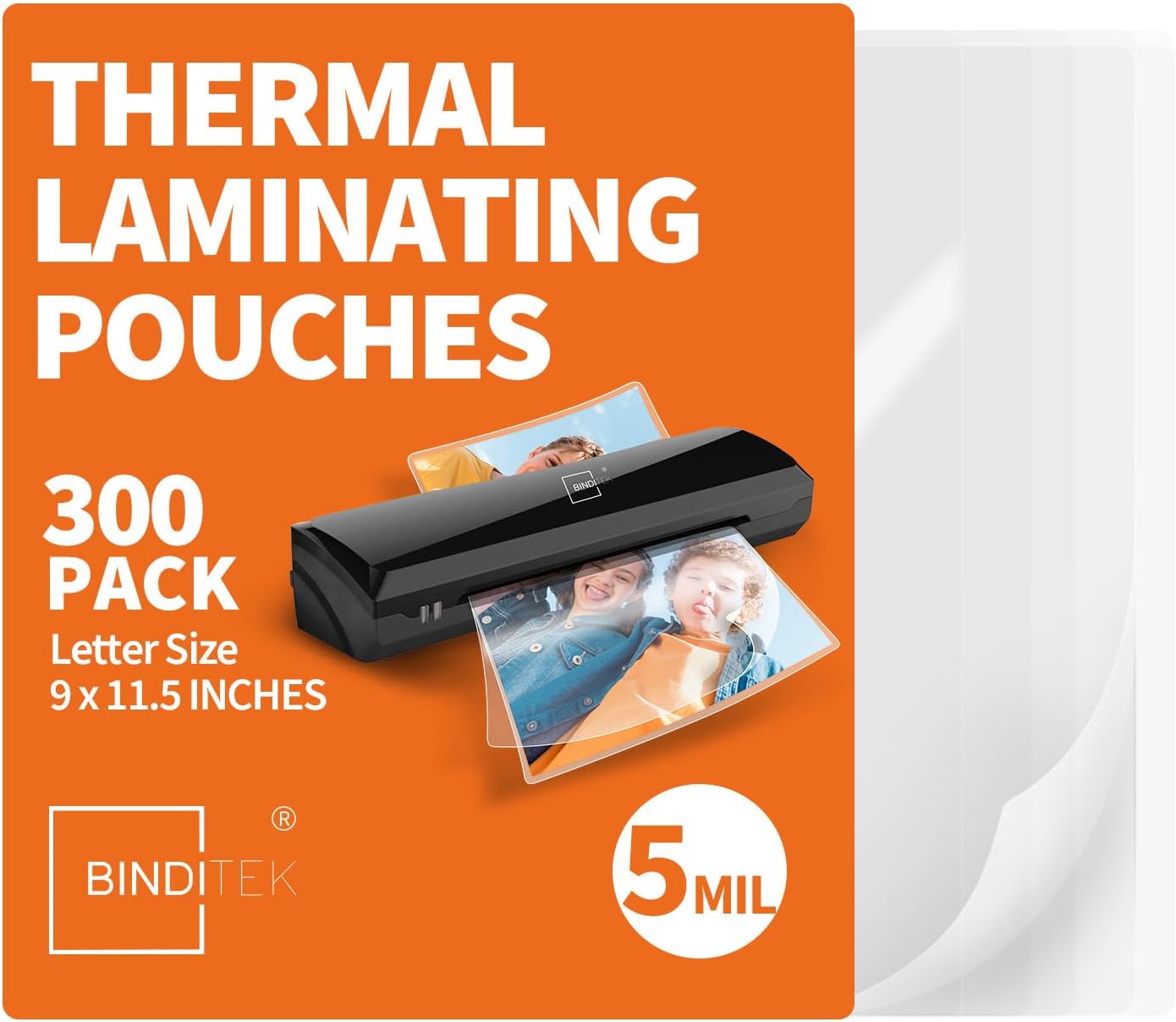 Binditek 300 Pack Thermal Laminating Pouches for Letter Size