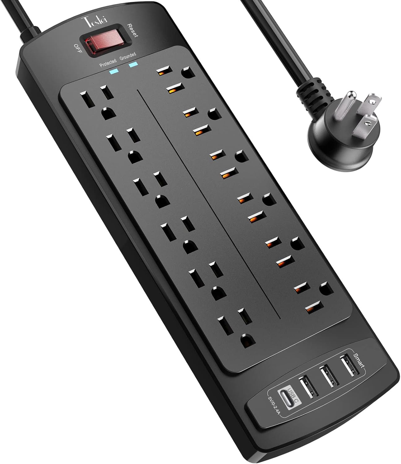 12-Outlet Surge Protector with 4 USB Ports - Ultimate Power Hub