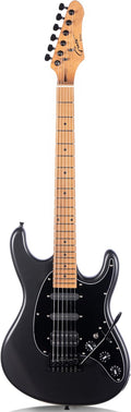 Ebony Solid Body Electric Guitar Modern GST - Beginner Friendly