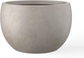 19.9 in Round Concrete Planter Bowl - Large Outdoor/Indoor Pot