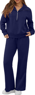 GRECERELLE Lounge Sets For Women 2025 Casual Half Zip (Style SZ93)
