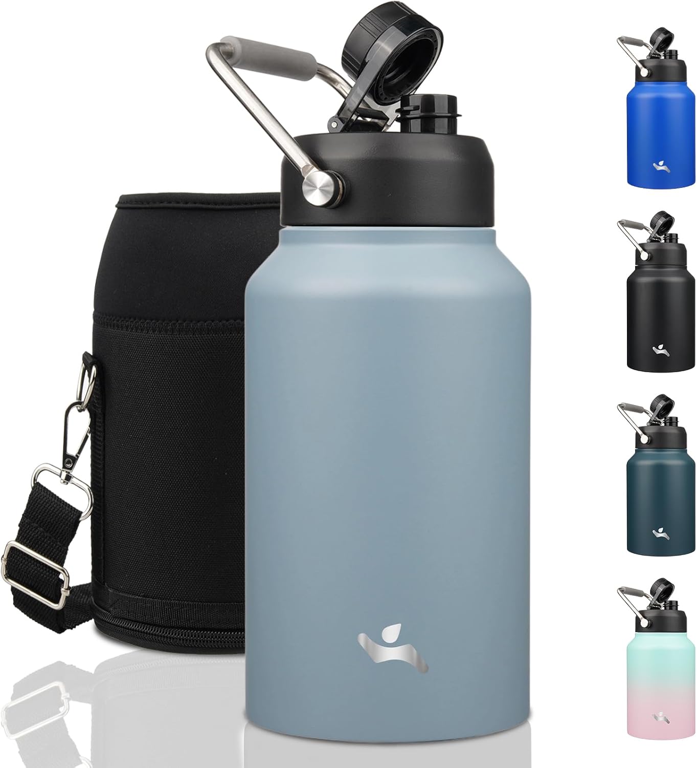 87 oz Insulated Water Bottle with Handle for Hydration Needs