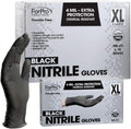 ForPro Professional Nitrile Gloves Black X-Large - Chemical Resistant