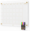 Clear Glass Monthly Dry Erase Calendar for Home & Office Use