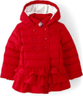 Gymboree Girls Toddler Puffer Jacket with Ruffles and Hood