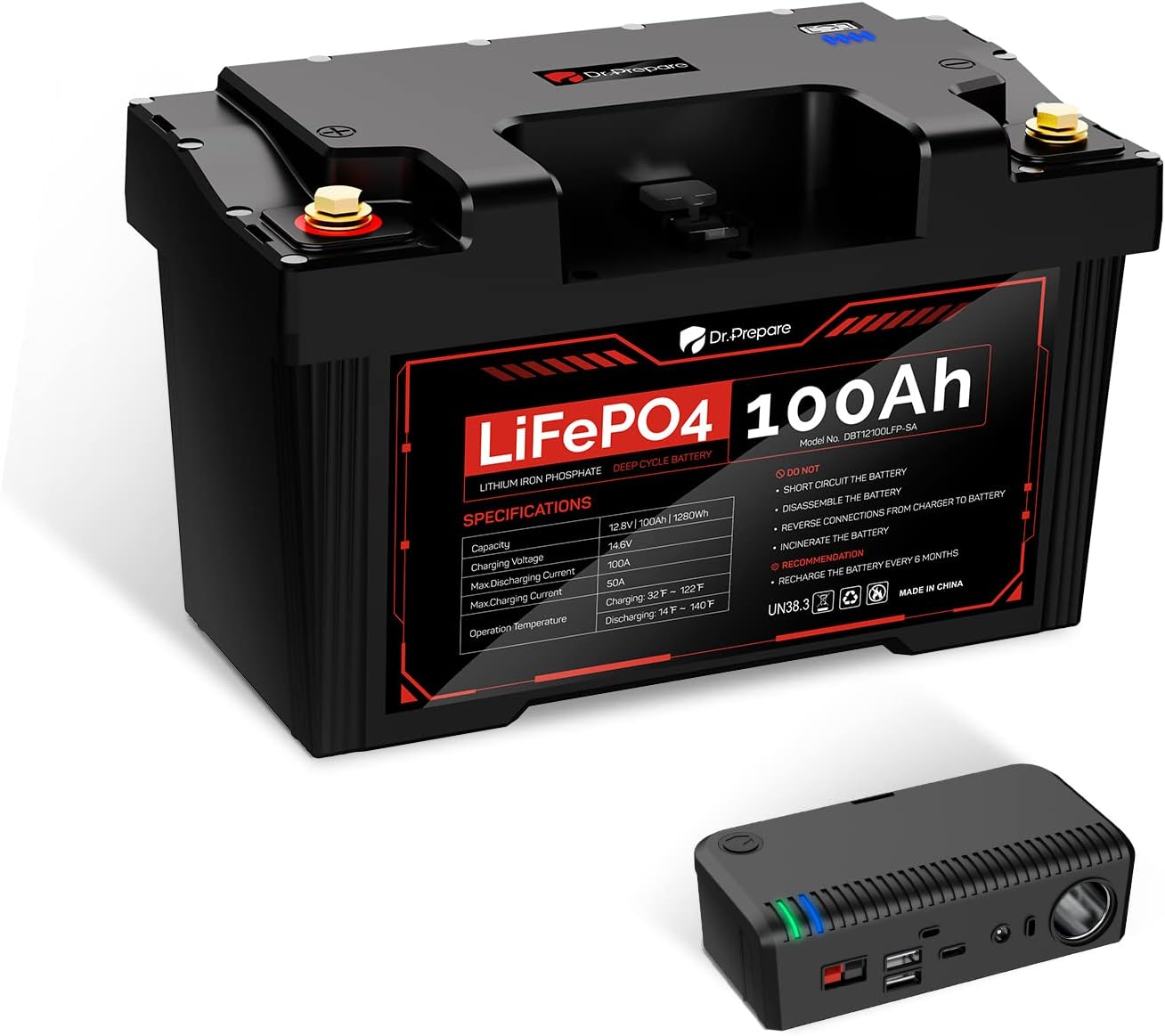 DR.PREPARE 1280Wh Solar Power Station for Off-Grid