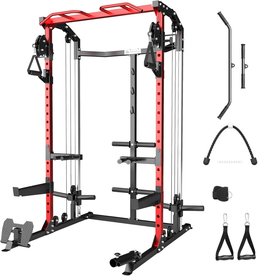 Ultimate Home Gym: 2000 LBS Squat Rack & Cable Crossover – GearMustHave