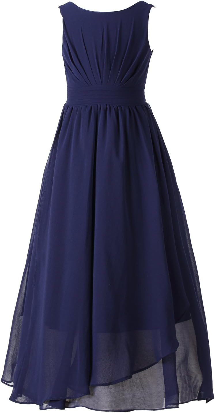 Chiffon Girls Junior Bridesmaid Dress for Elegant Occasions