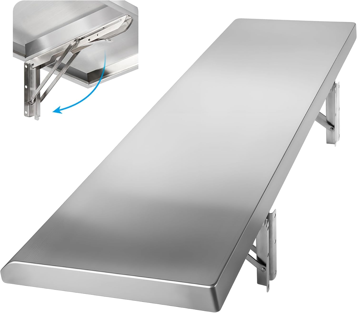 Folding Concession Shelf 36in x 12in for Food Serving Needs