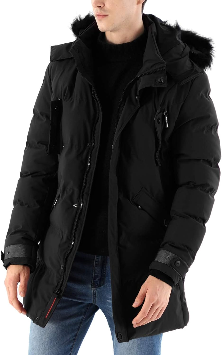 WEEN CHARM Men's Warm Parka Ski Jacket for Winter Adventures