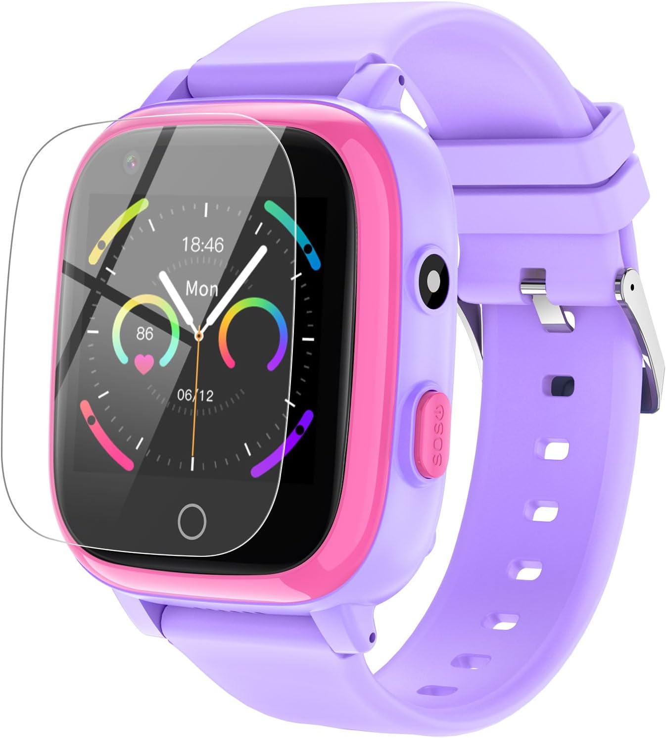 GPS Tracker Kids Smart Watch - Fun & Educational - Purple