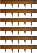 Corten Steel Landscape Edging 40in x 8in 6-Pack - Durable Rusted