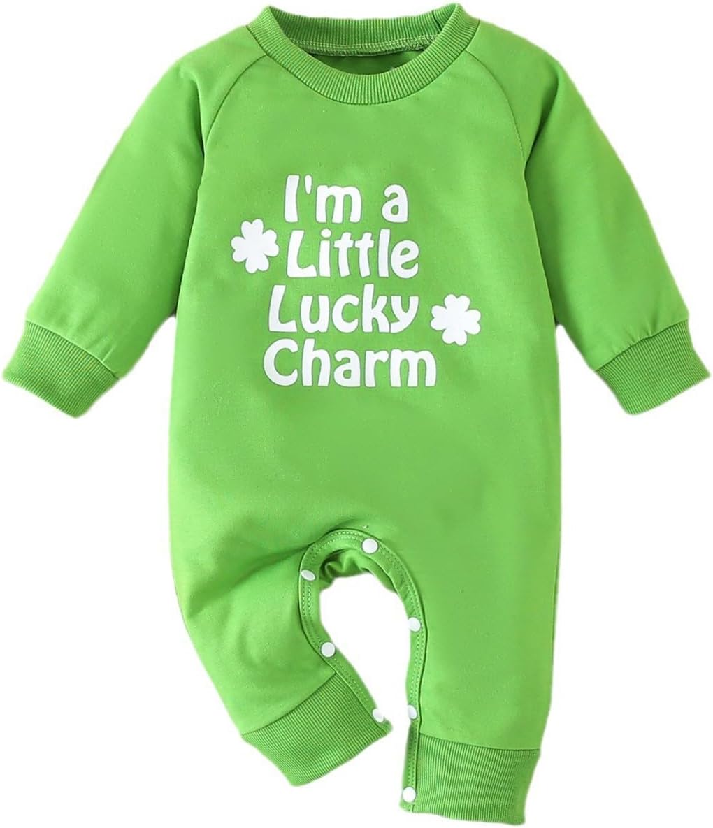 Lucky Charm Embroidered Baby Rompers
