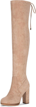 Vepose Thigh High Black Over The Knee Boots - Lengthening Look