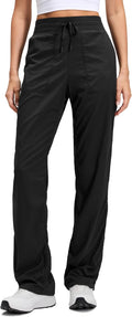 Lightweight Straight Leg Workout Pants for Women 32in - Ruched Joggers