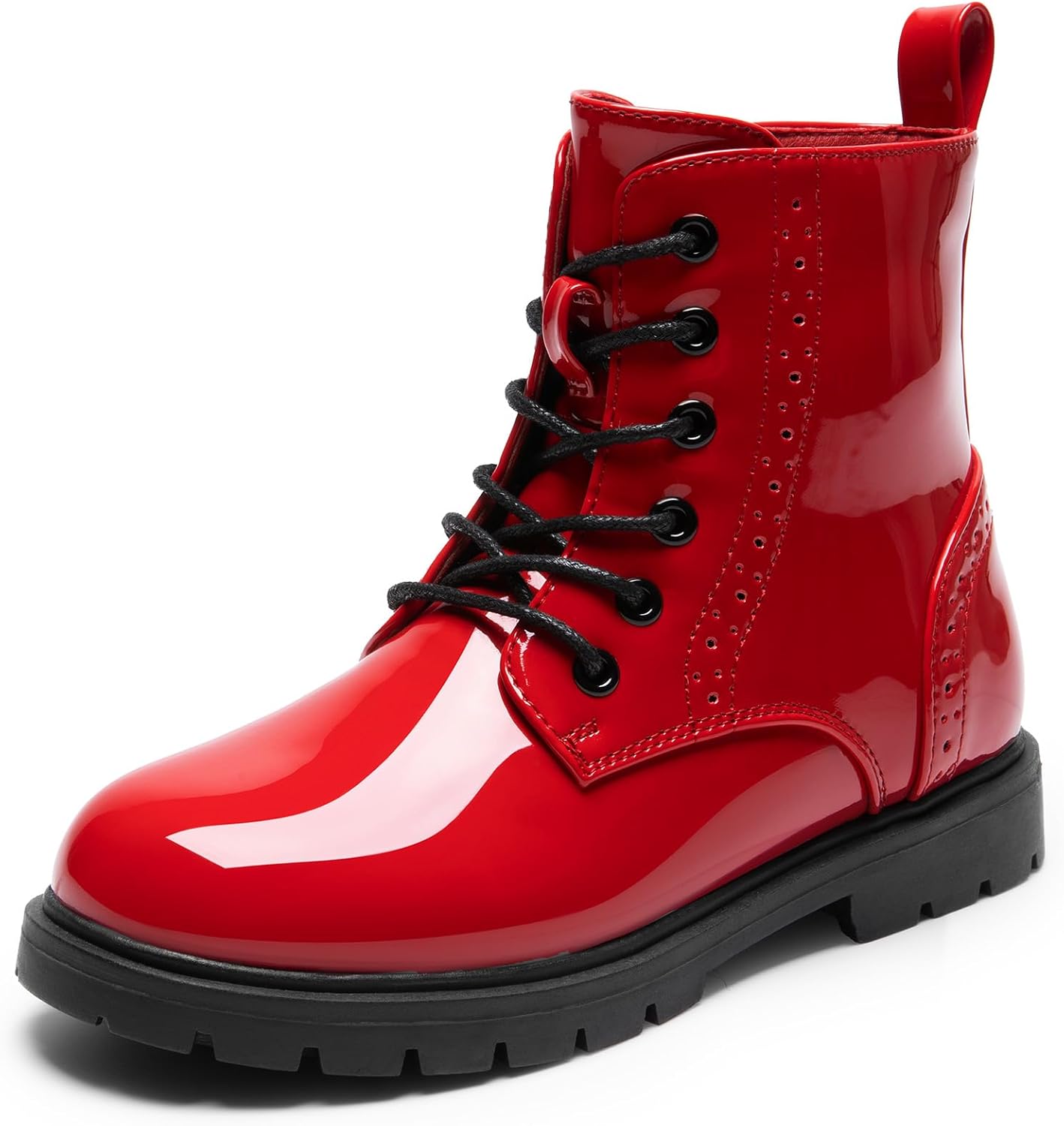 DREAM PAIRS Kids Side Zipper Combat Ankle Boots for Style