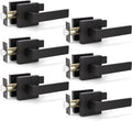 KNOBWELL Matte Black Door Handles 6 Pack - Heavy Duty Passage