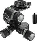 NEEWER 3 Way Geared Tripod Head TH15 - Precise 3-Axis Control