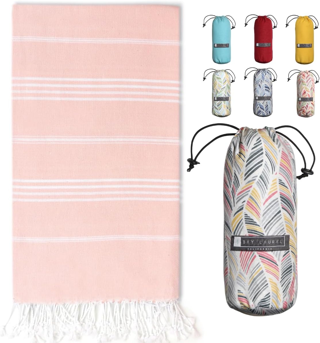 BAY LAUREL Quick Dry Beach Towel 39x71 Lightweight