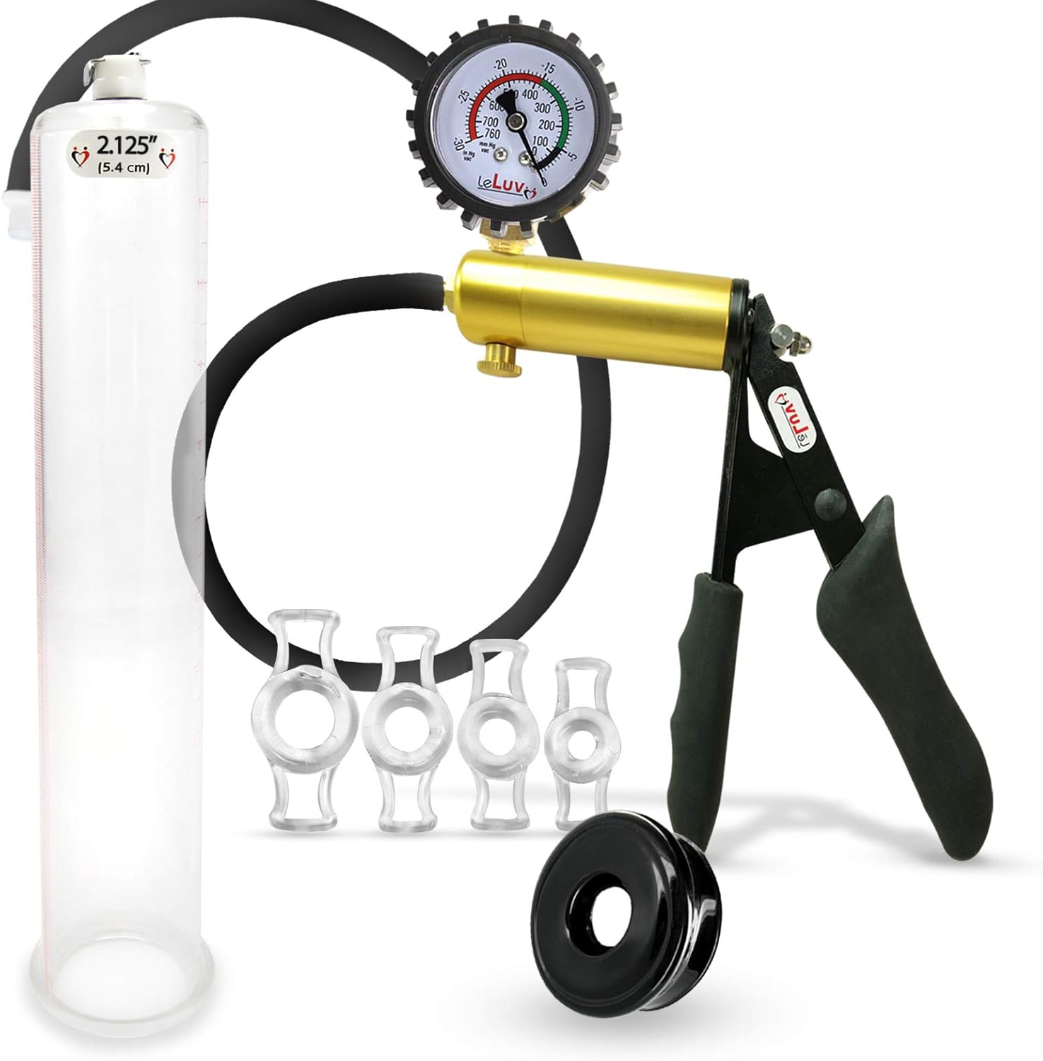 LeLuv Ultima Penis Pump Kit with Premium Silicone Grips