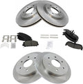 TRQ Front and Rear Brake Pad & Rotor Kit - Complete DOT 3/4 Chemical