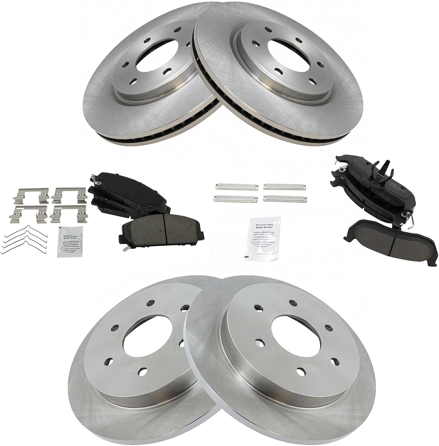 TRQ Brake Pad & Rotor Kit for 2012-2015 Nissan Armada & TITAN