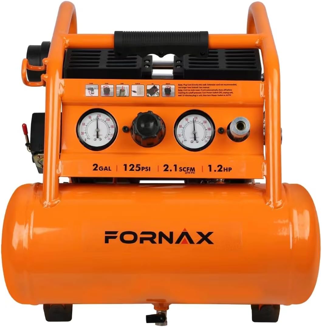FORNAX 2 Gallon Silent Air Compressor - Power & Precision