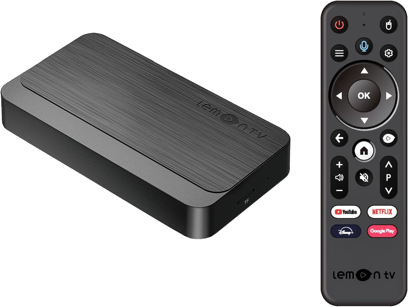 Lemon TV L2 Android 12.0 TV Box: 4K Dual WiFi BT5.4, BT Voice Remote