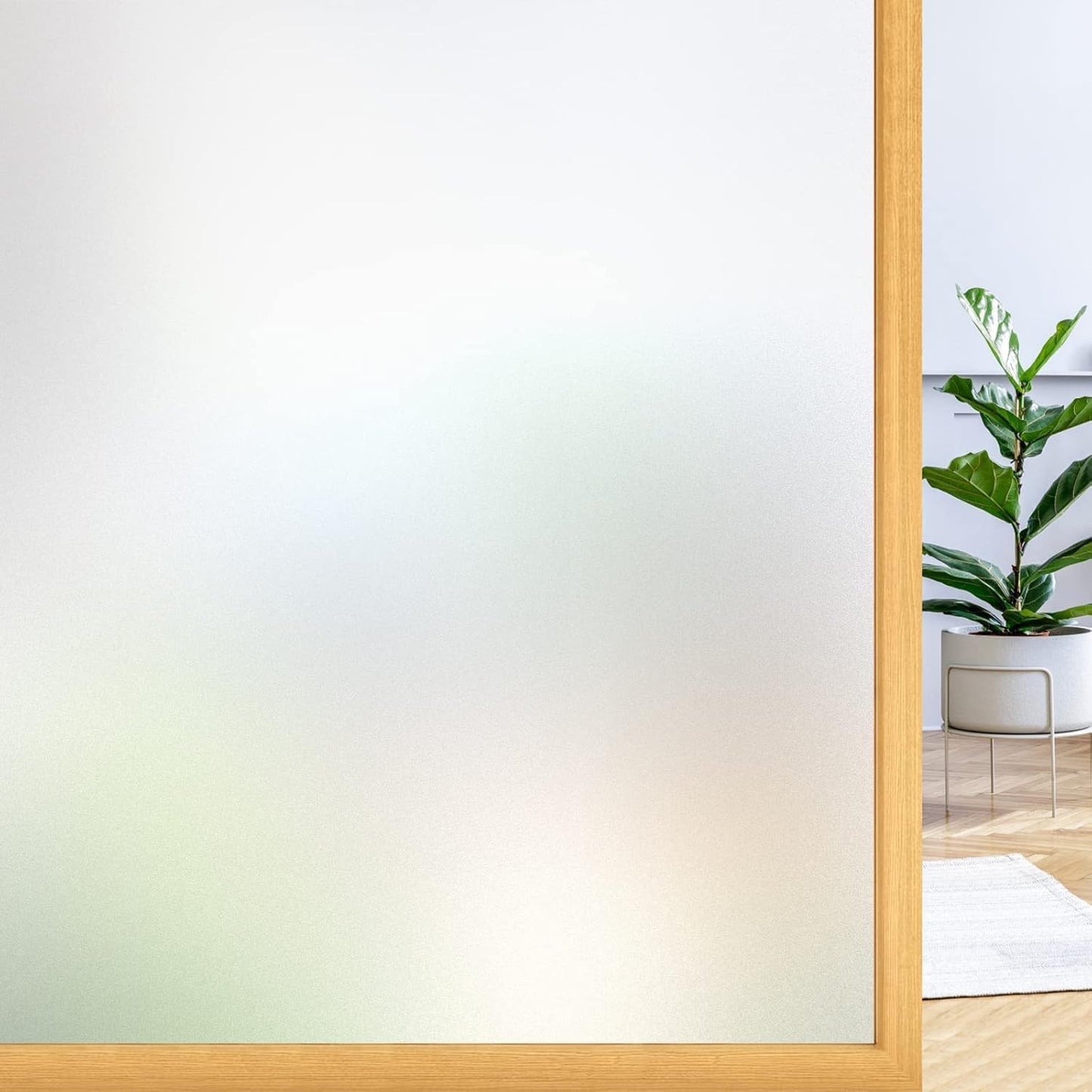 rabbitgoo Window Privacy Film for Home Bathroom, 35.4 x 157 in