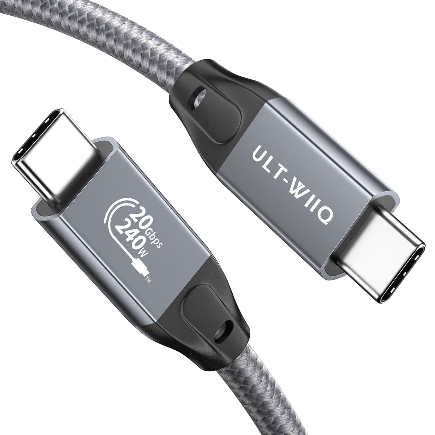 ULT-WIIQ 6FT 240W USB C Cable: Fast Charge & High Speed Data Transfer
