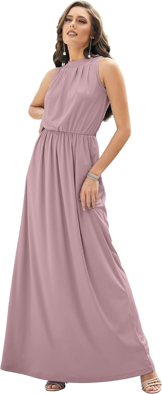KOH KOH Sexy Sleeveless Summer Formal Flowy Casual Gown