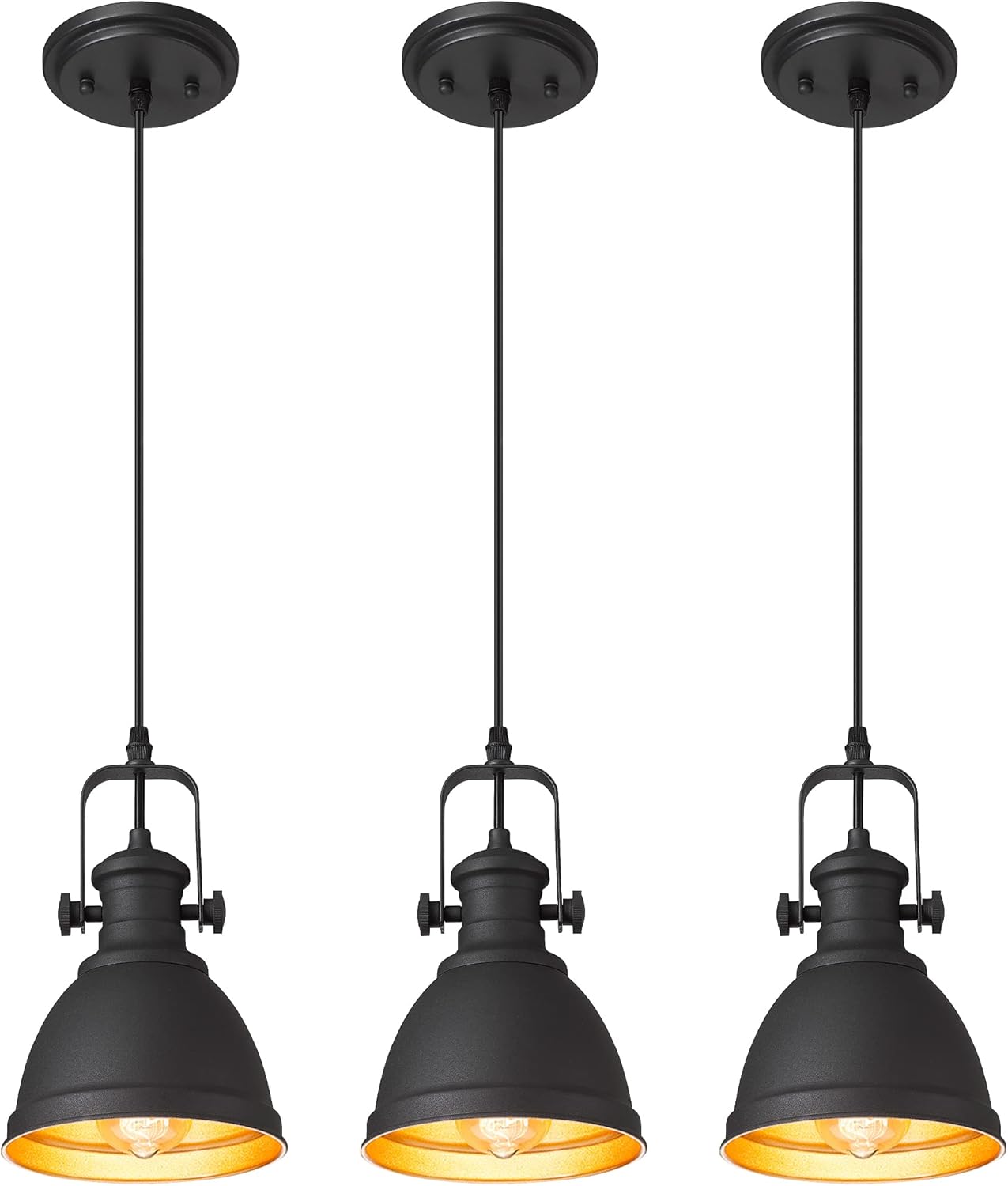 Minimalist Pendant Lighting for Kitchen Island - 3-Pack Fixtures