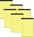 Yellow Note Pads 5x8 College Ruled Notepads 6 Pack - Smooth 80gsm