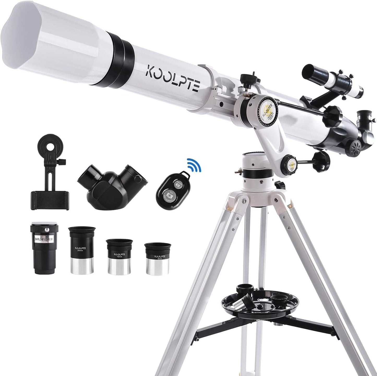 90mm Aperture Telescope with Wireless Remote for Stargazing Fun