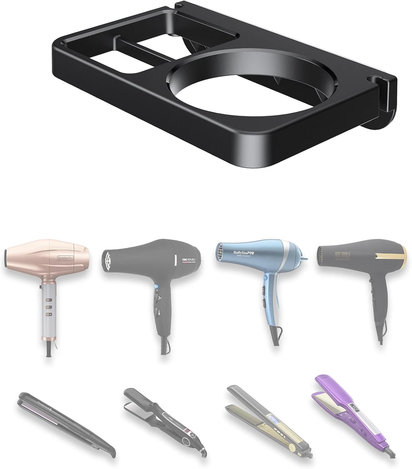Organize with Ease: Wall Mount Hair Tool Holder
