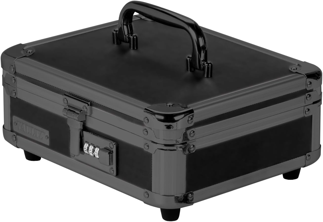 Vaultz Locking Cash Box with Combination Lock for Security
