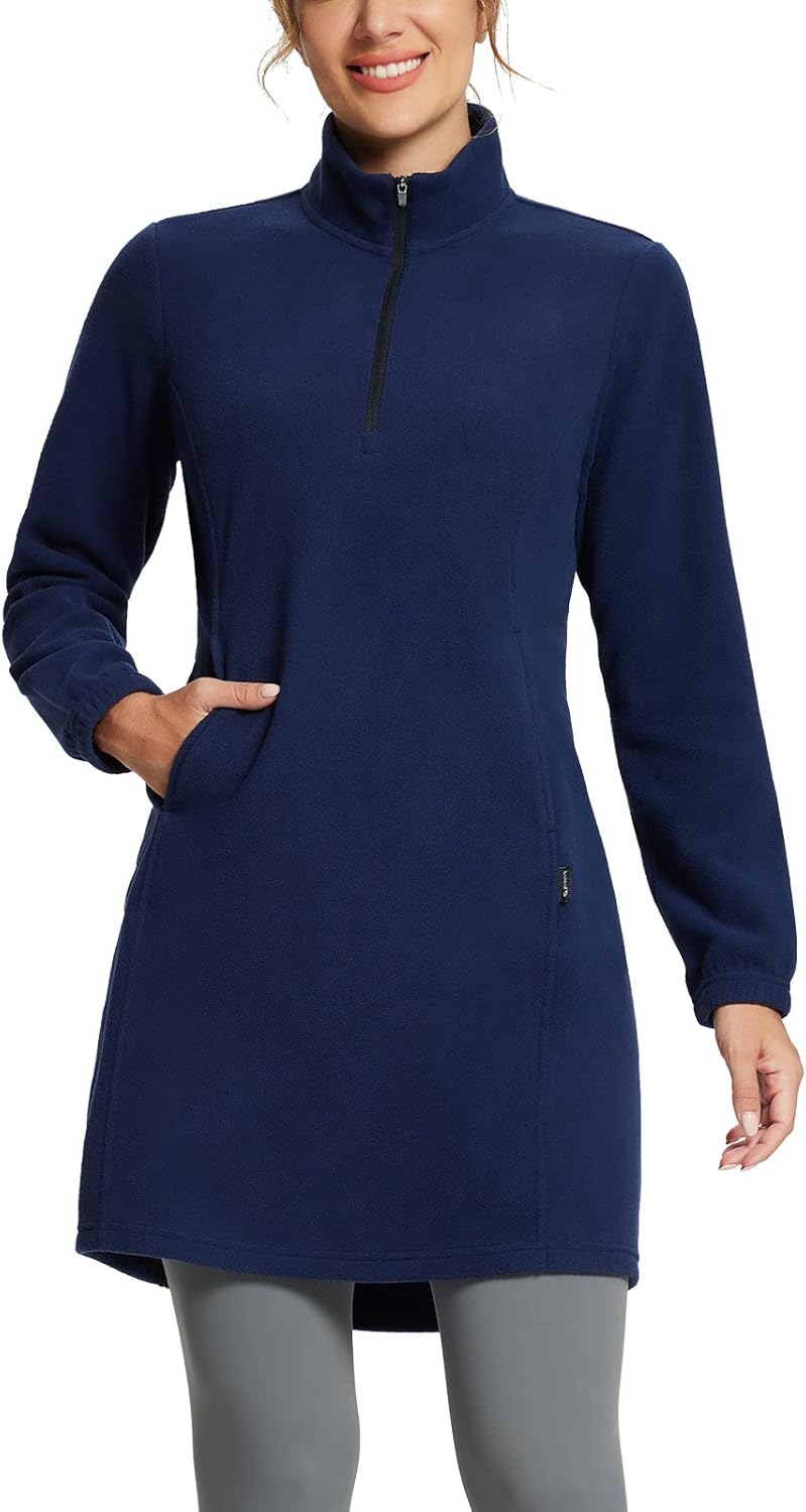 Baleaf Women's Polar Fleece Dress for Cozy Winter Outfits