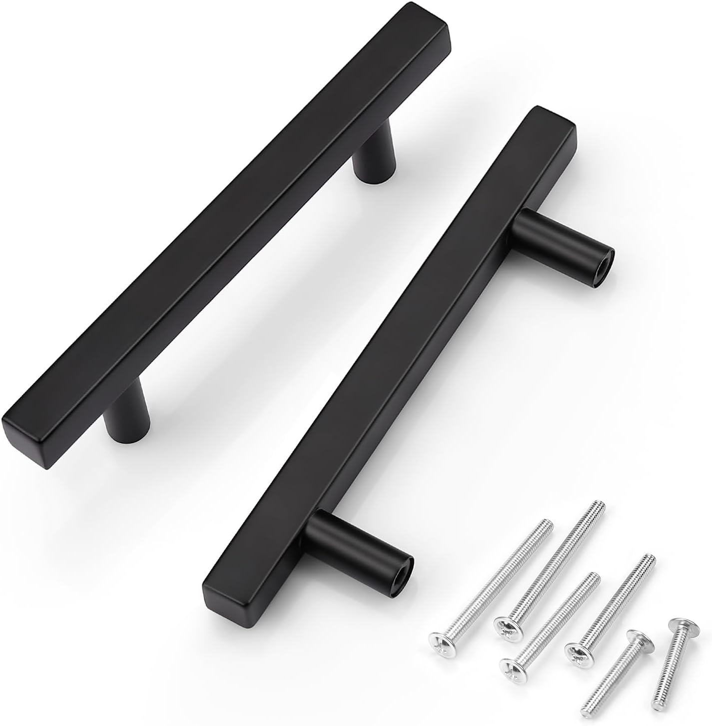 Stylish 3.5 inch Black Square Cabinet Pulls for Modern Homes
